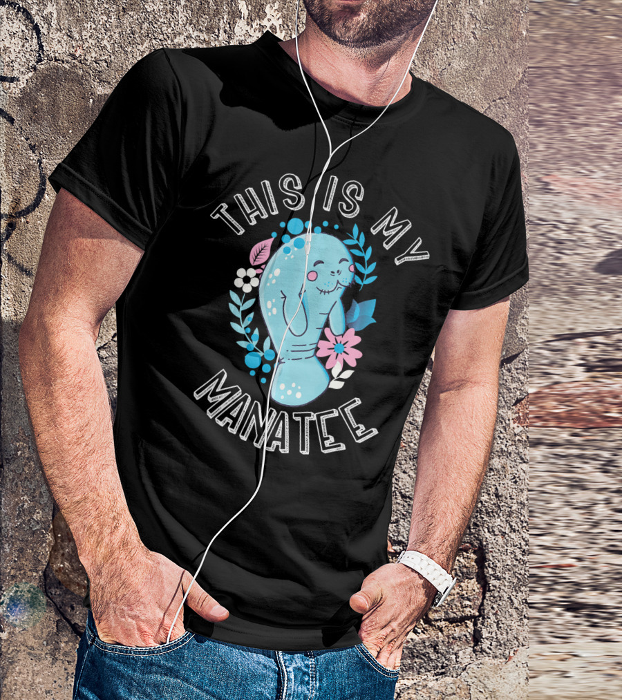 This Is My Manatee Vintage Cartoon Sea Cow T-Shirt