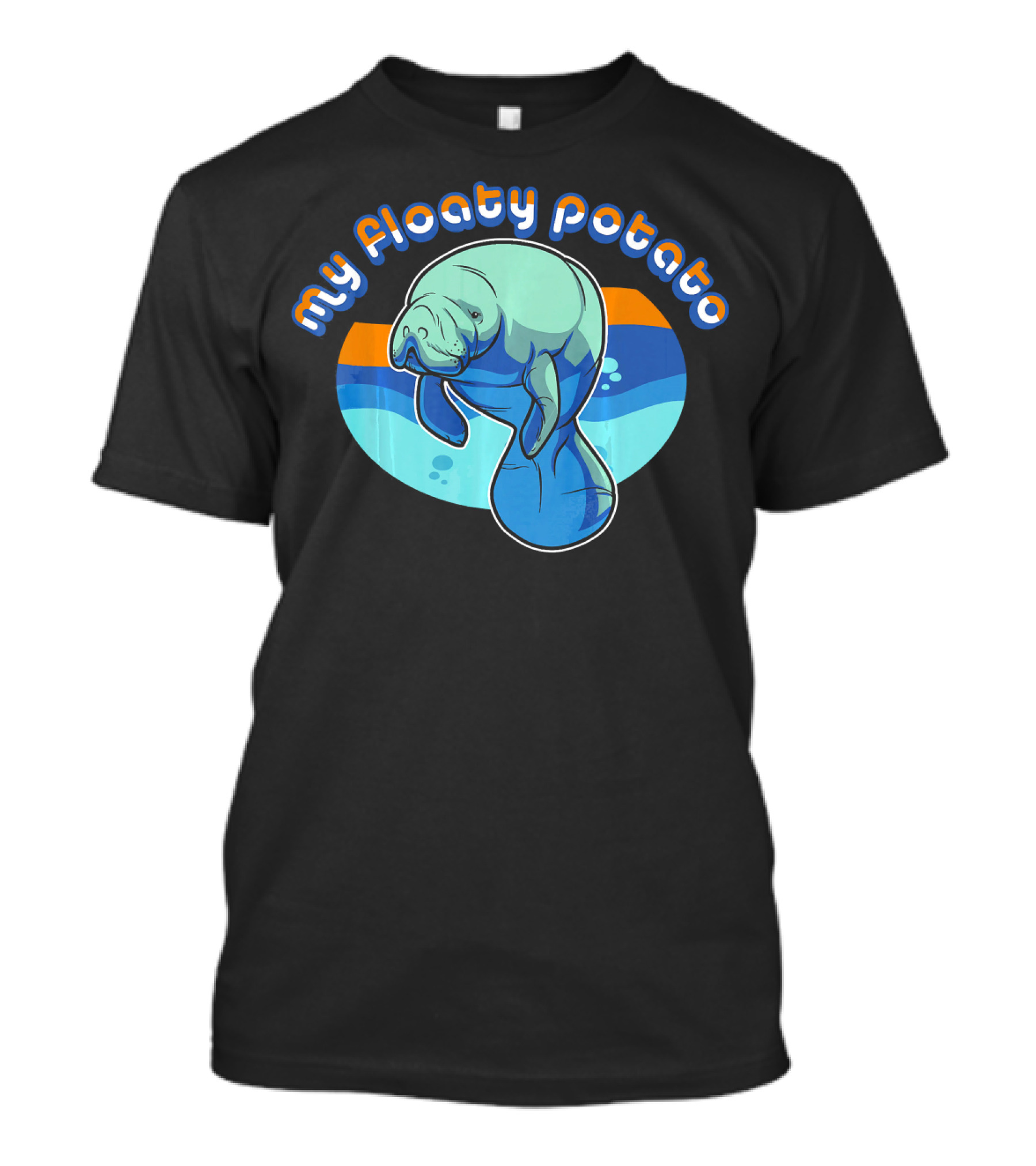 My Floaty Potato Cute Vintage Manatee T-Shirt