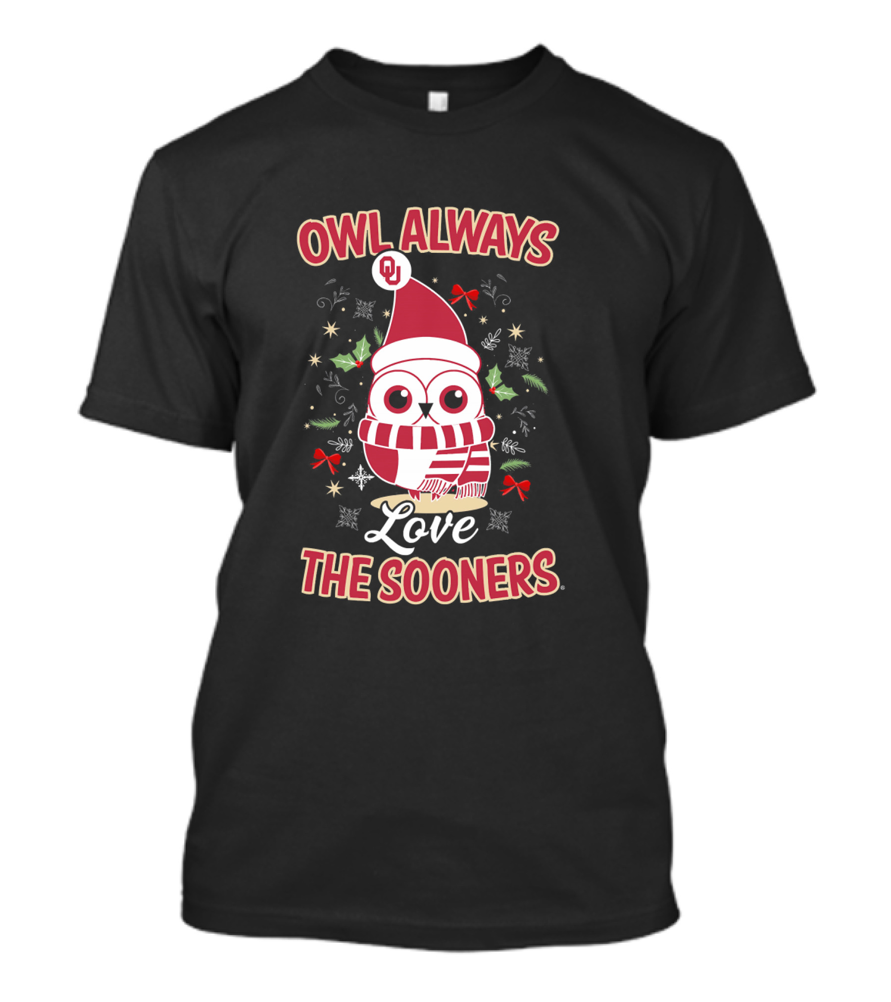 Owl Always Love The Sooners Christmas OU T-Shirt