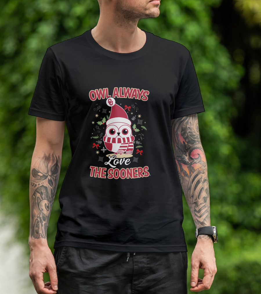 Owl Always Love The Sooners Christmas OU T-Shirt