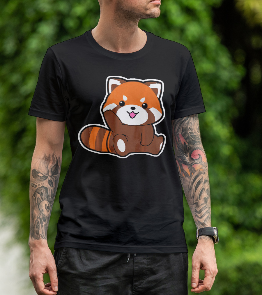 Red Panda Cute Red Panda Sitting Playfully T-Shirt