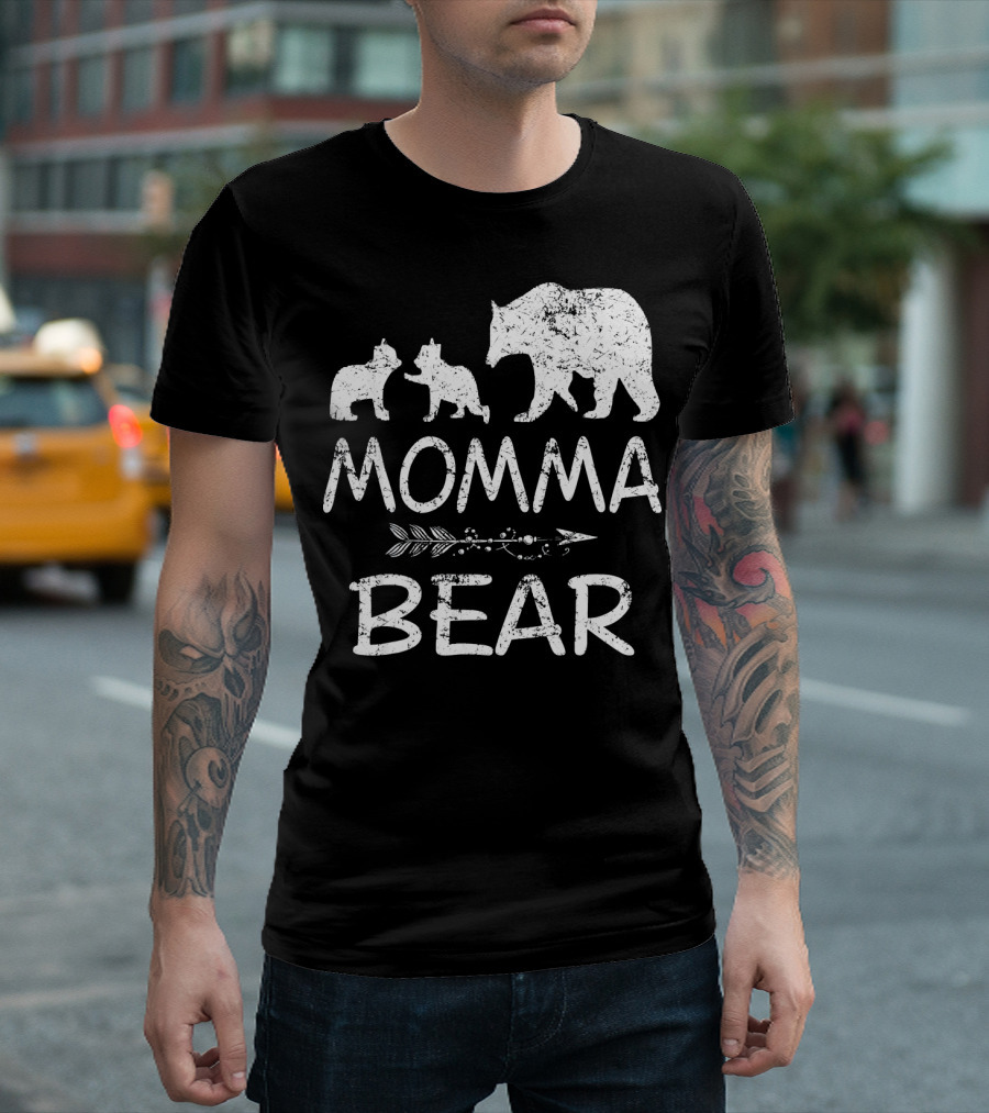 MOMMA BEAR AND TWO CUBS WITH ARROW T-Shirt