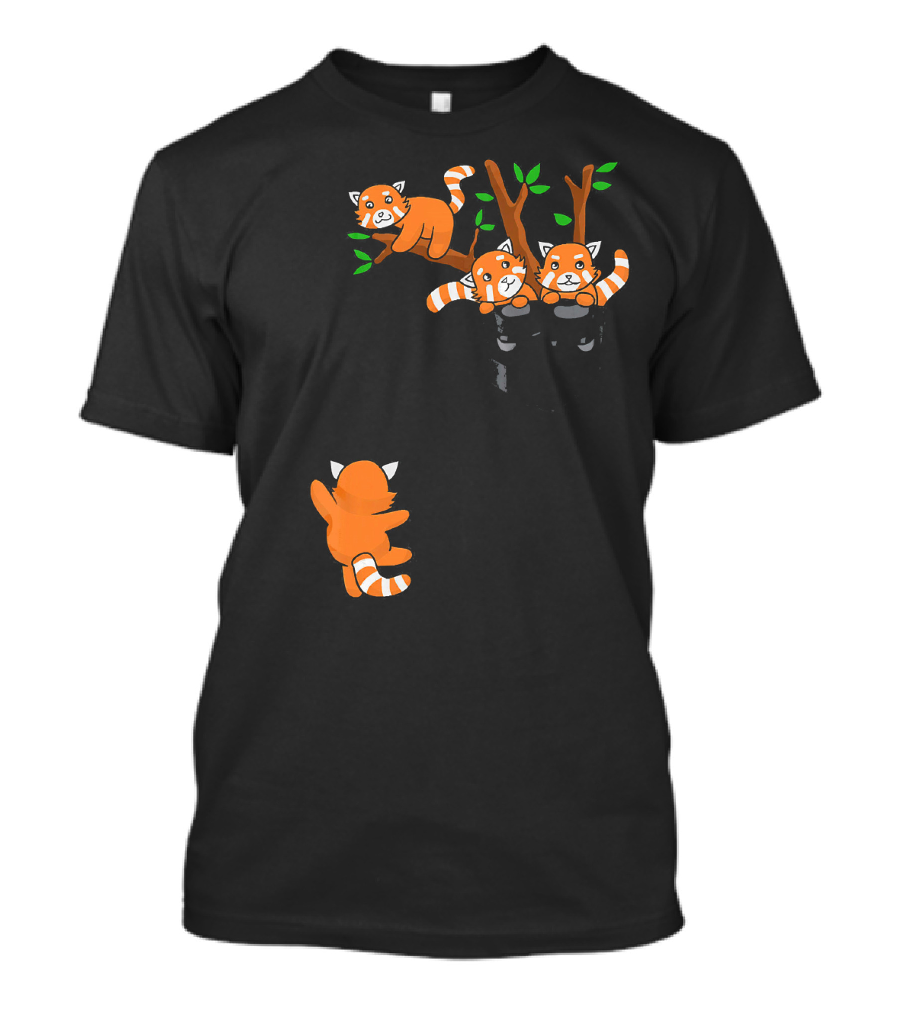 Panda Family Lazy Red Pandas In Tree T-Shirt