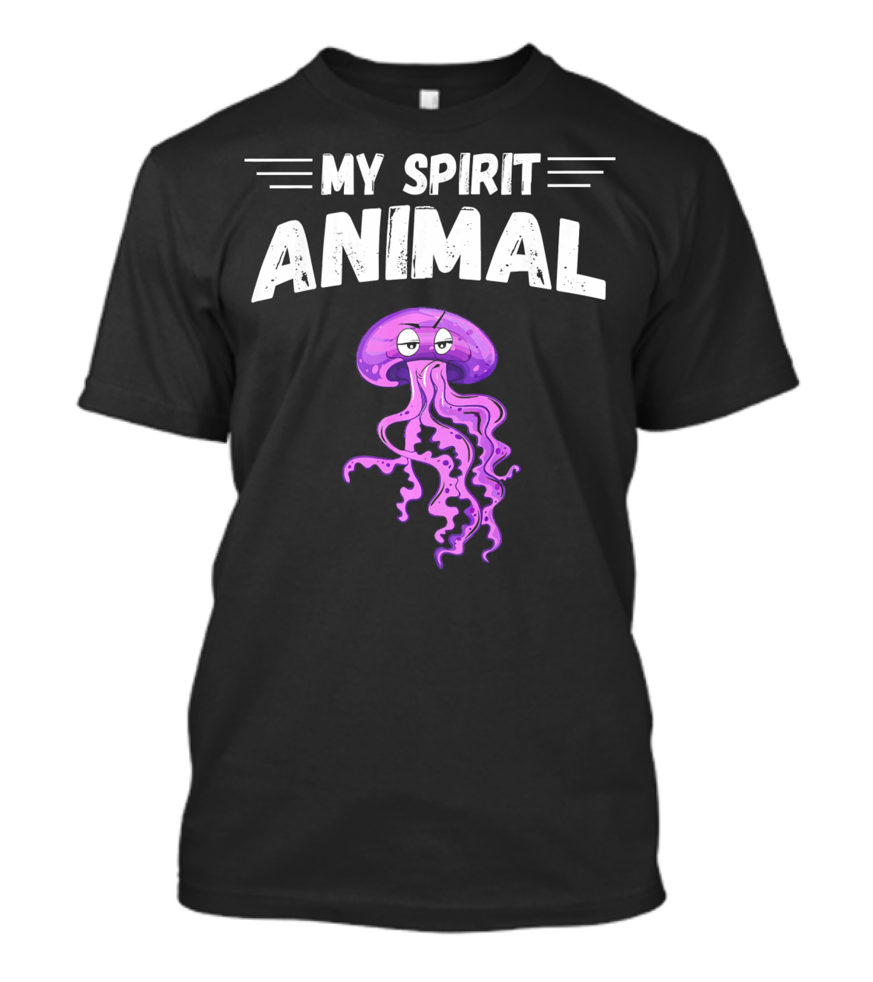 My Spirit Animal Jellyfish With Purple Cartoon T-Shirt