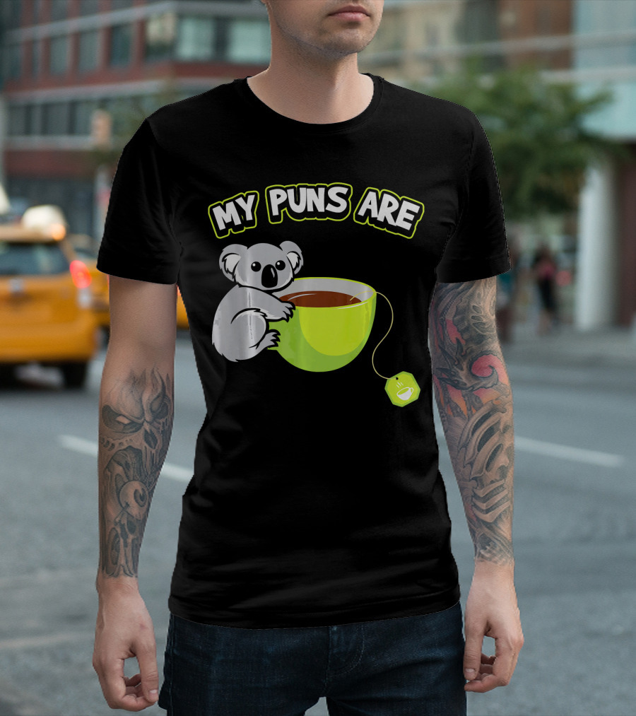 My Puns Are Koala Tea Cup Koala Hugging Cup T-Shirt