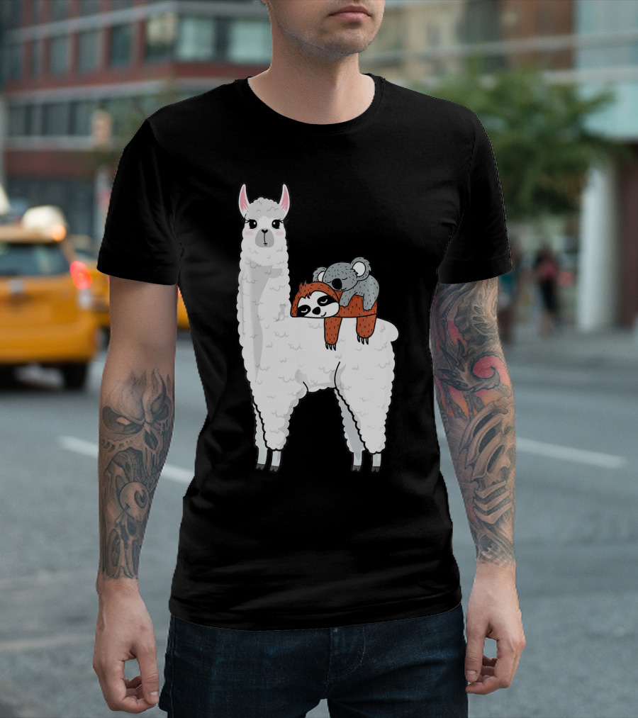 PATRONUS SLOTH KOALA ON LLAMA ALPACA T-Shirt
