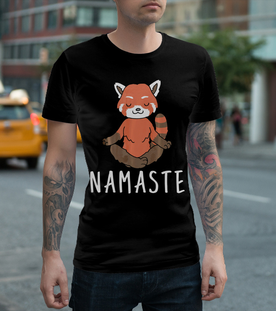 Namaste Red Panda Yoga T-Shirt