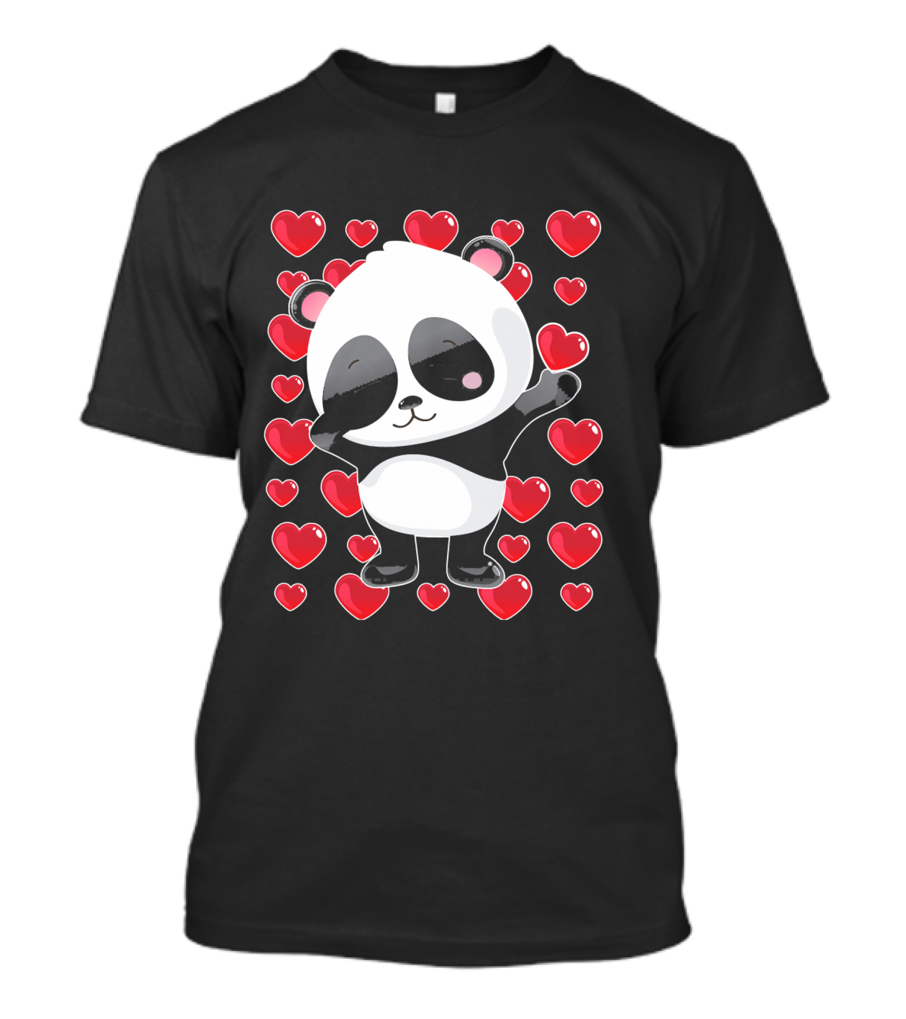 Panda Valentines Day Hearts T-Shirt