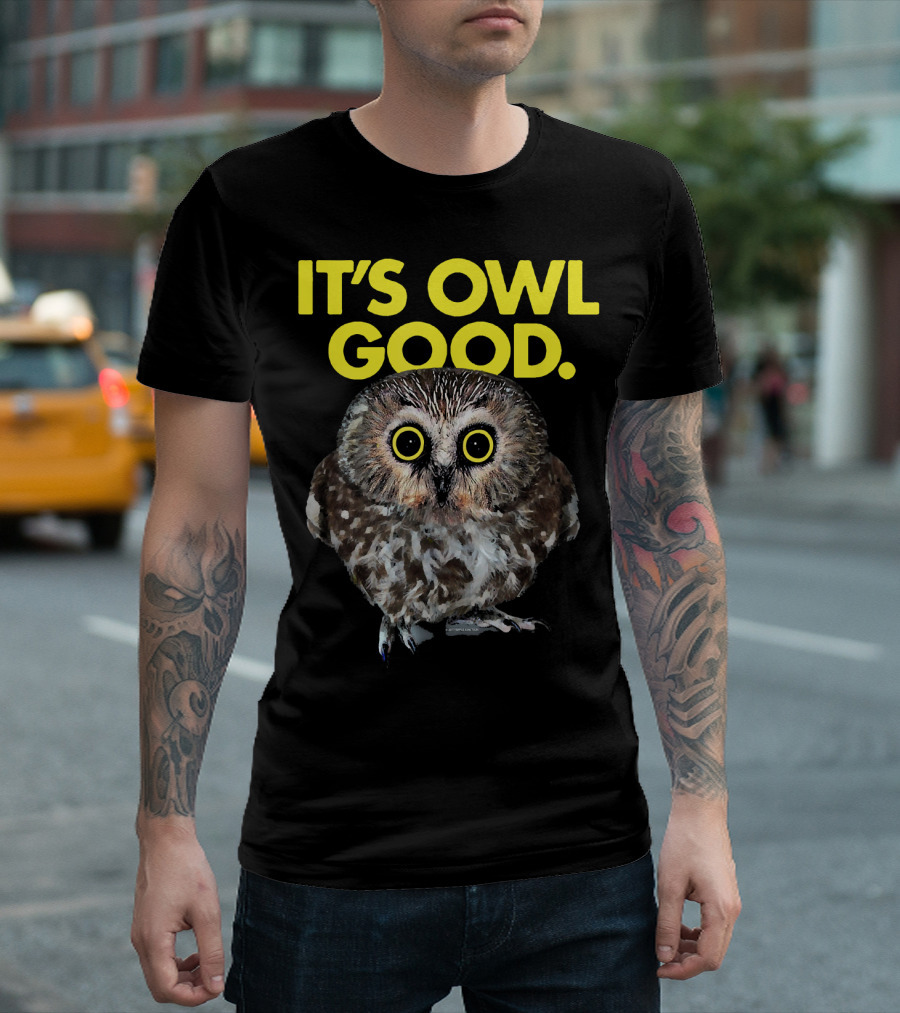 Ripple Junction It's Owl Good Bright Owl Face T-Shirt