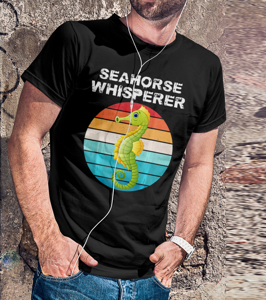 Seahorse Whisperer Vintage Funny Sea Ani T-Shirt