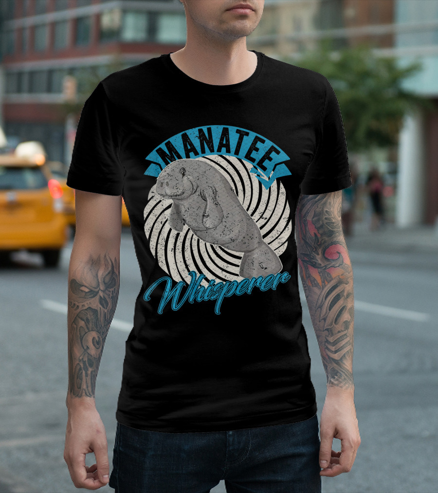Manatee Whisperer Vintage Floaty Spiral T-Shirt