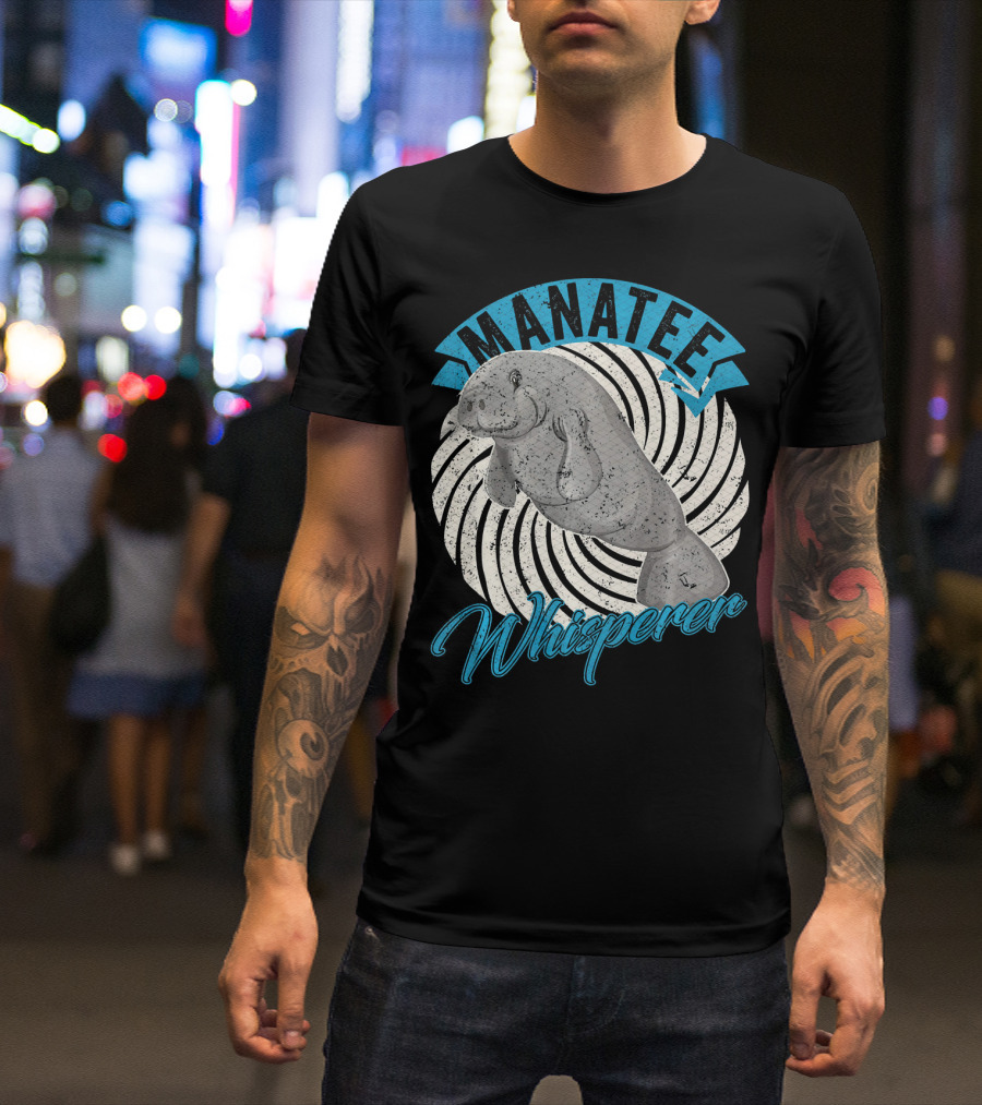 Manatee Whisperer Vintage Floaty Spiral T-Shirt