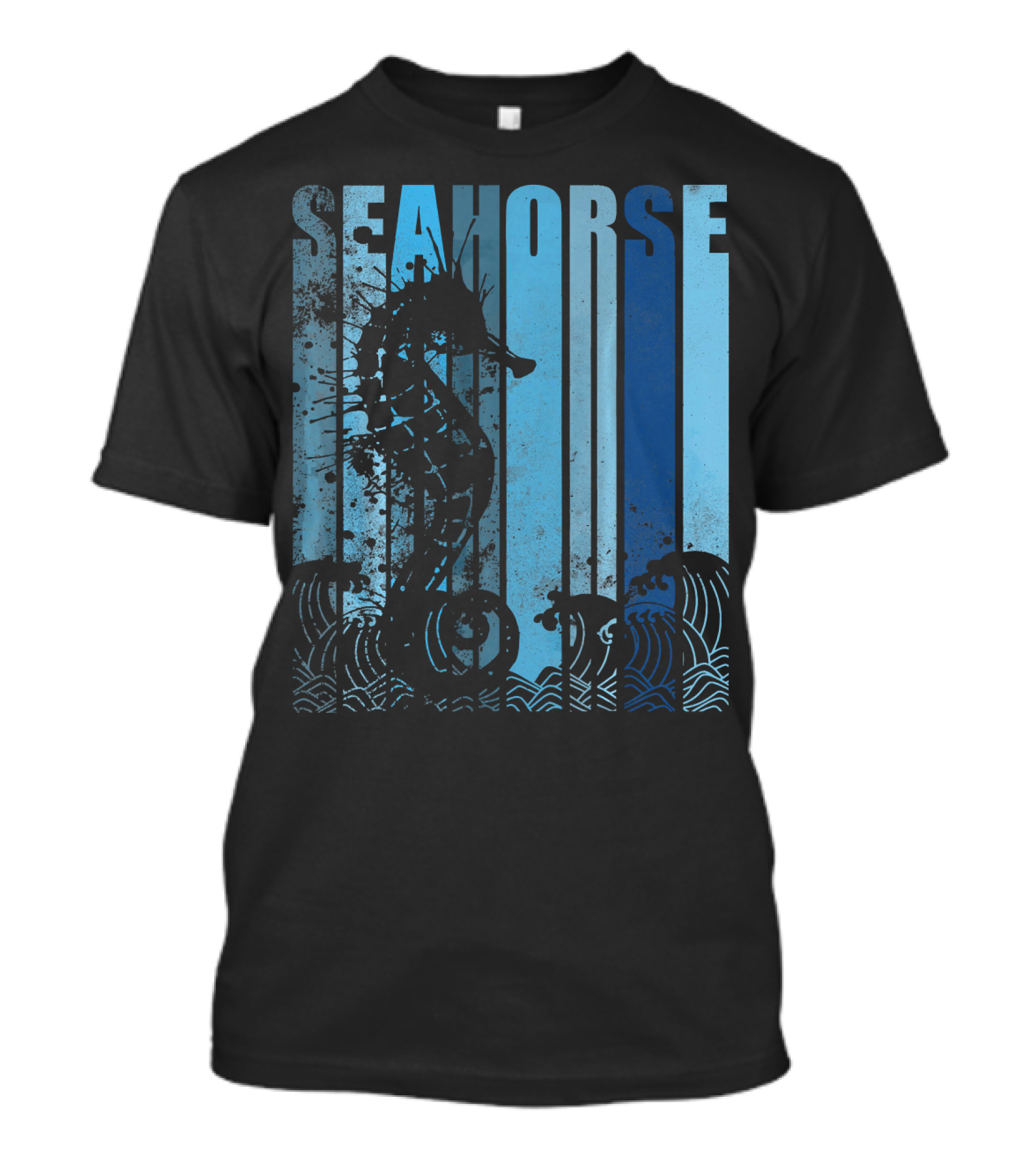 Seahorse Vintage Lover Animal Ocean Waves T-Shirt