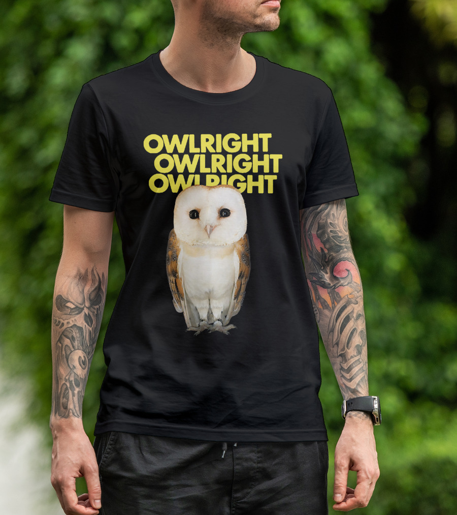 Ripple Junction Owlright Owlright Owlright Owl T-Shirt