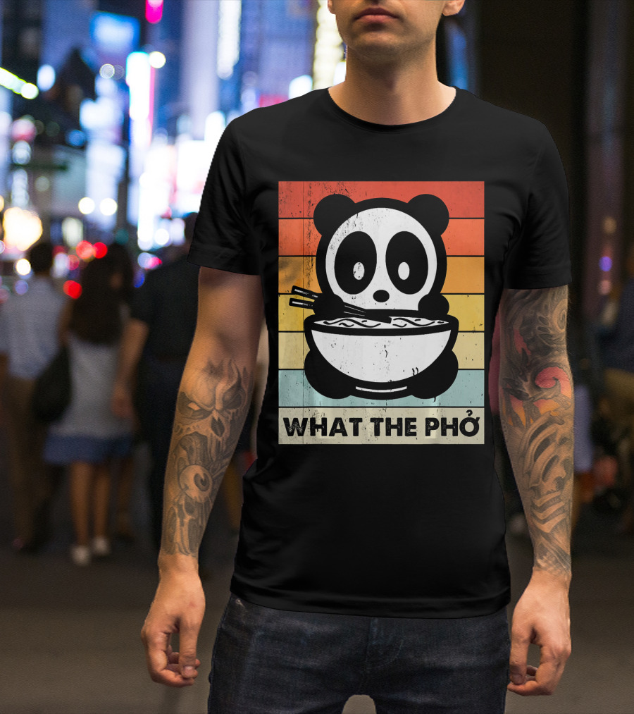 What The Pho Panda Retro Noodles T-Shirt