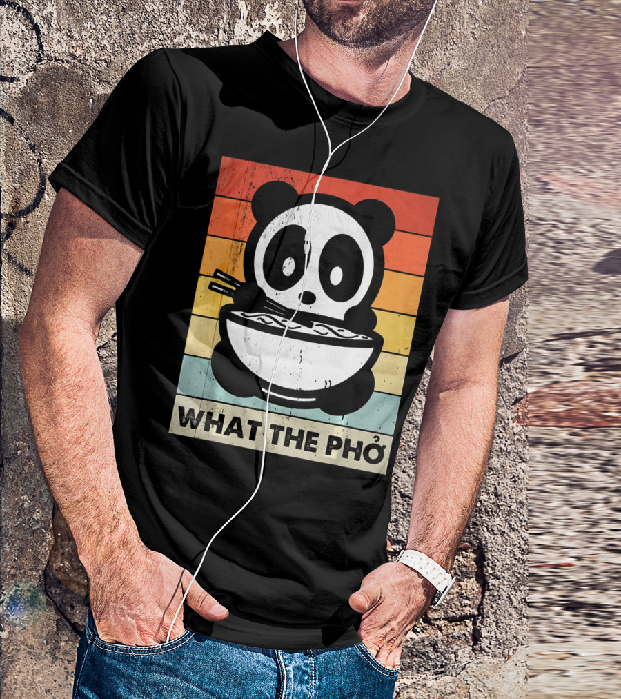 What The Pho Panda Retro Noodles T-Shirt