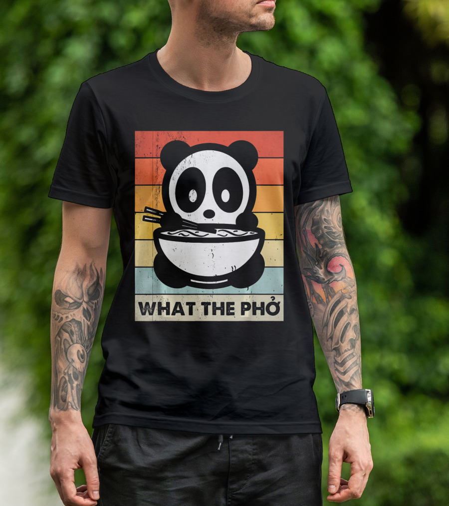 What The Pho Panda Retro Noodles T-Shirt