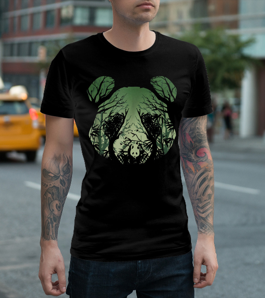 Shirt.Woot Panda Rising Forest Face T-Shirt