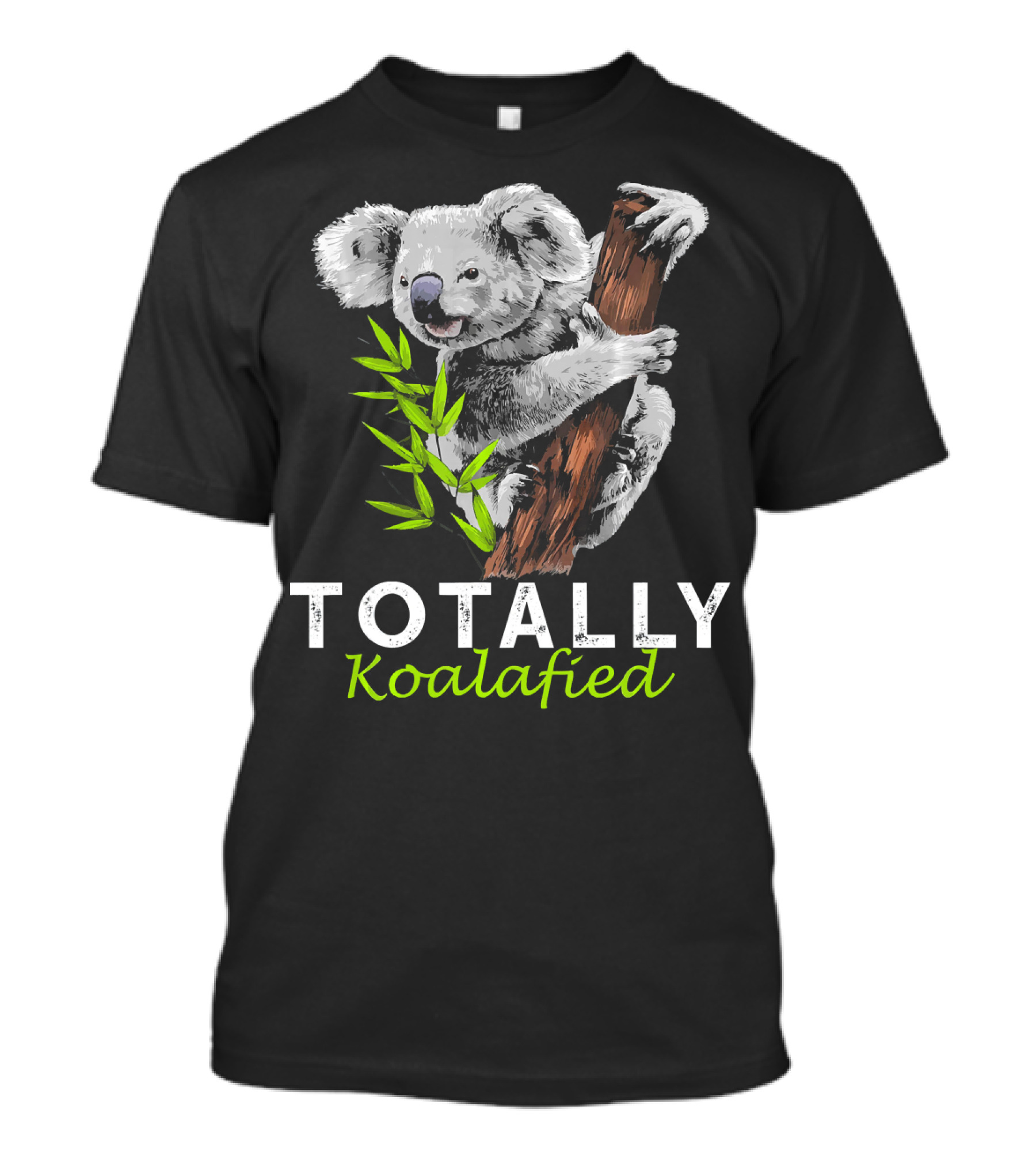 Totally Koalafied Koala Bear With Bamboo Hugging Tree T-Shirt