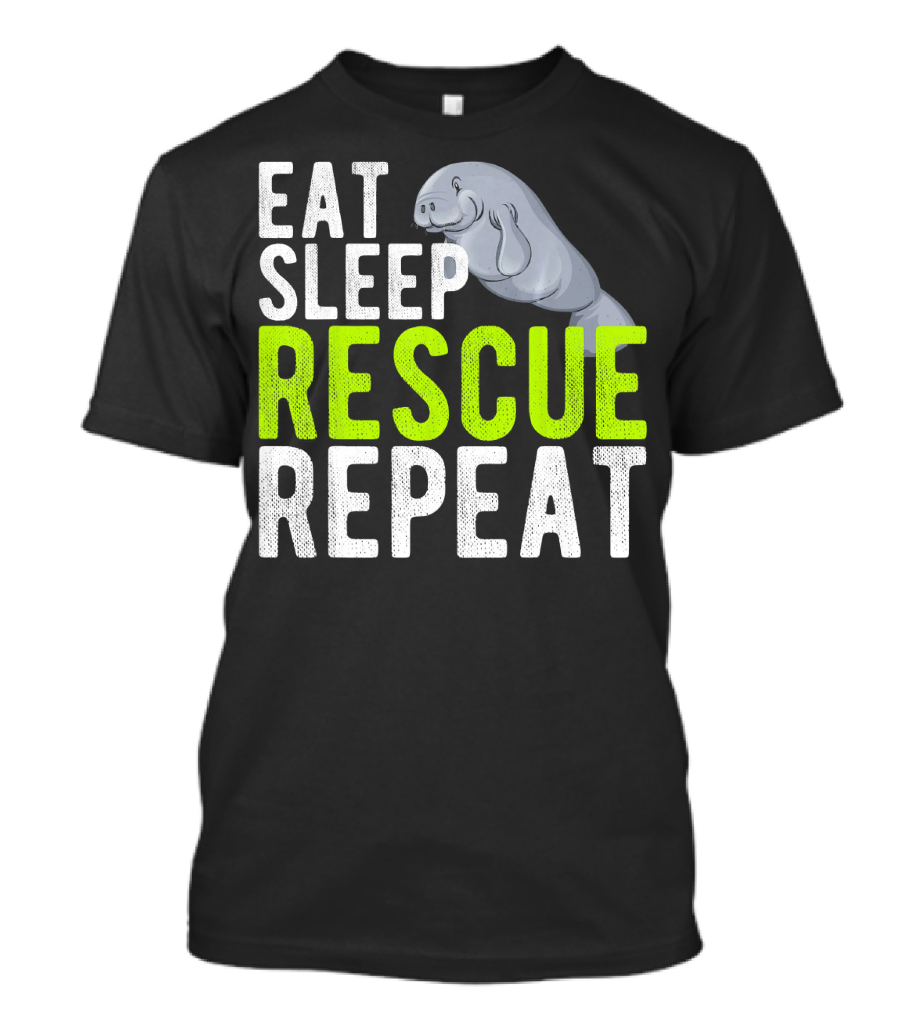 Eat Sleep Rescue Manatee Repeat Vintage T-Shirt