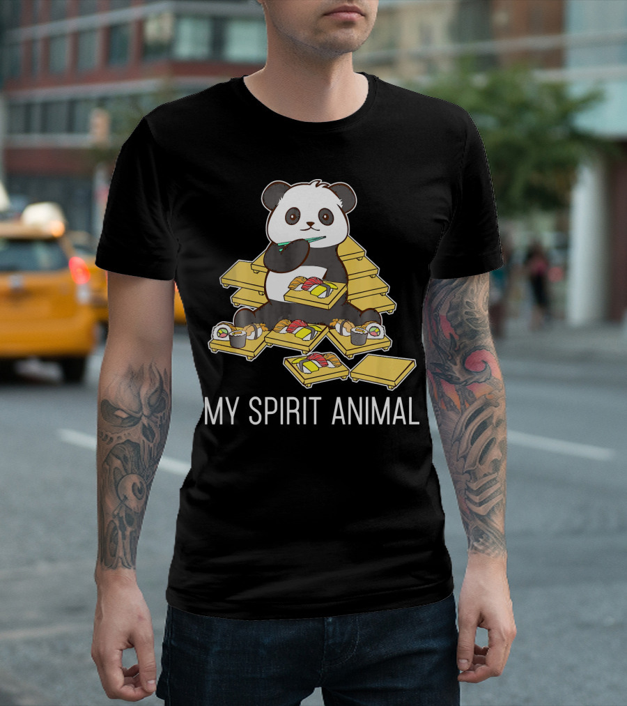 My Spirit Animal Sushi Panda Eating Bento Boxes T-Shirt