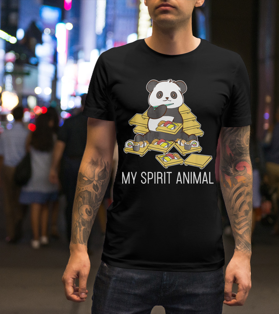 My Spirit Animal Sushi Panda Eating Bento Boxes T-Shirt