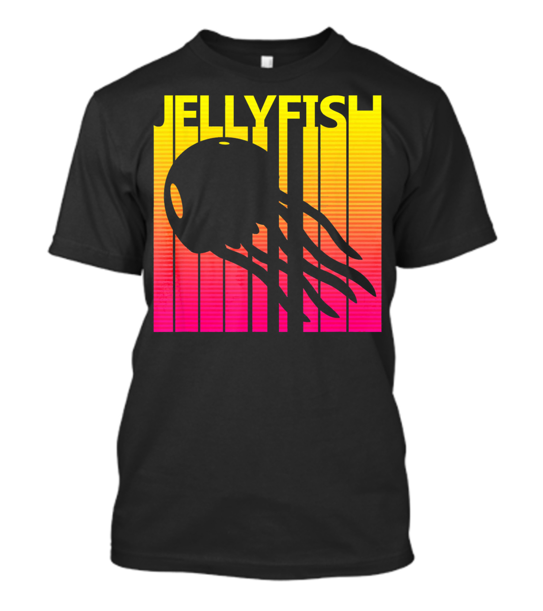 Jellyfish Retro Sunset Vibes T-Shirt