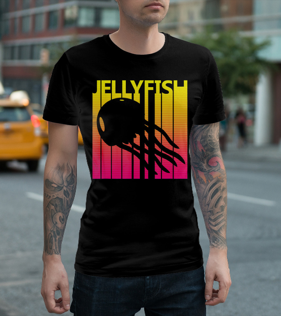 Jellyfish Retro Sunset Vibes T-Shirt