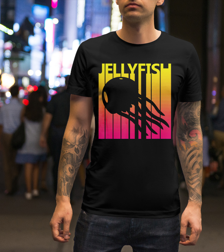 Jellyfish Retro Sunset Vibes T-Shirt