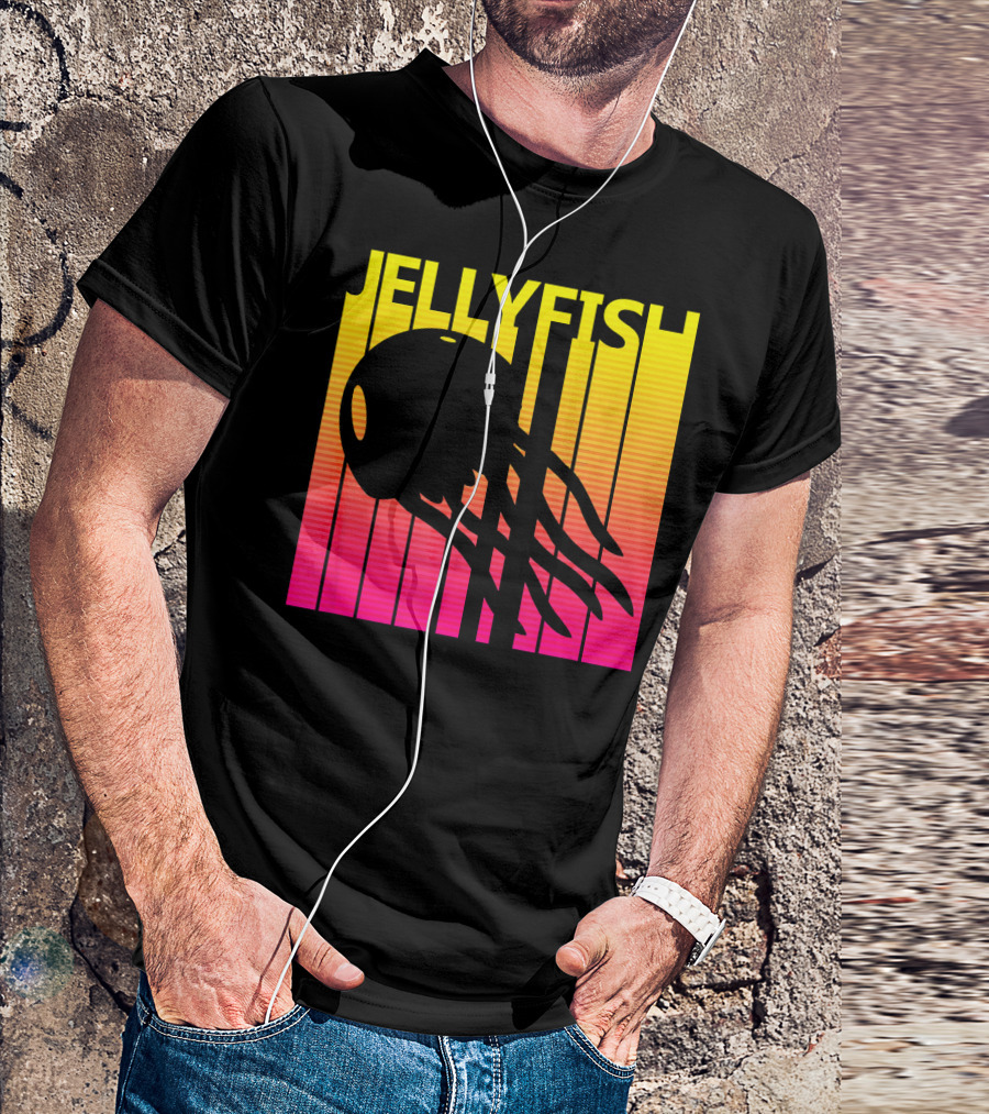Jellyfish Retro Sunset Vibes T-Shirt