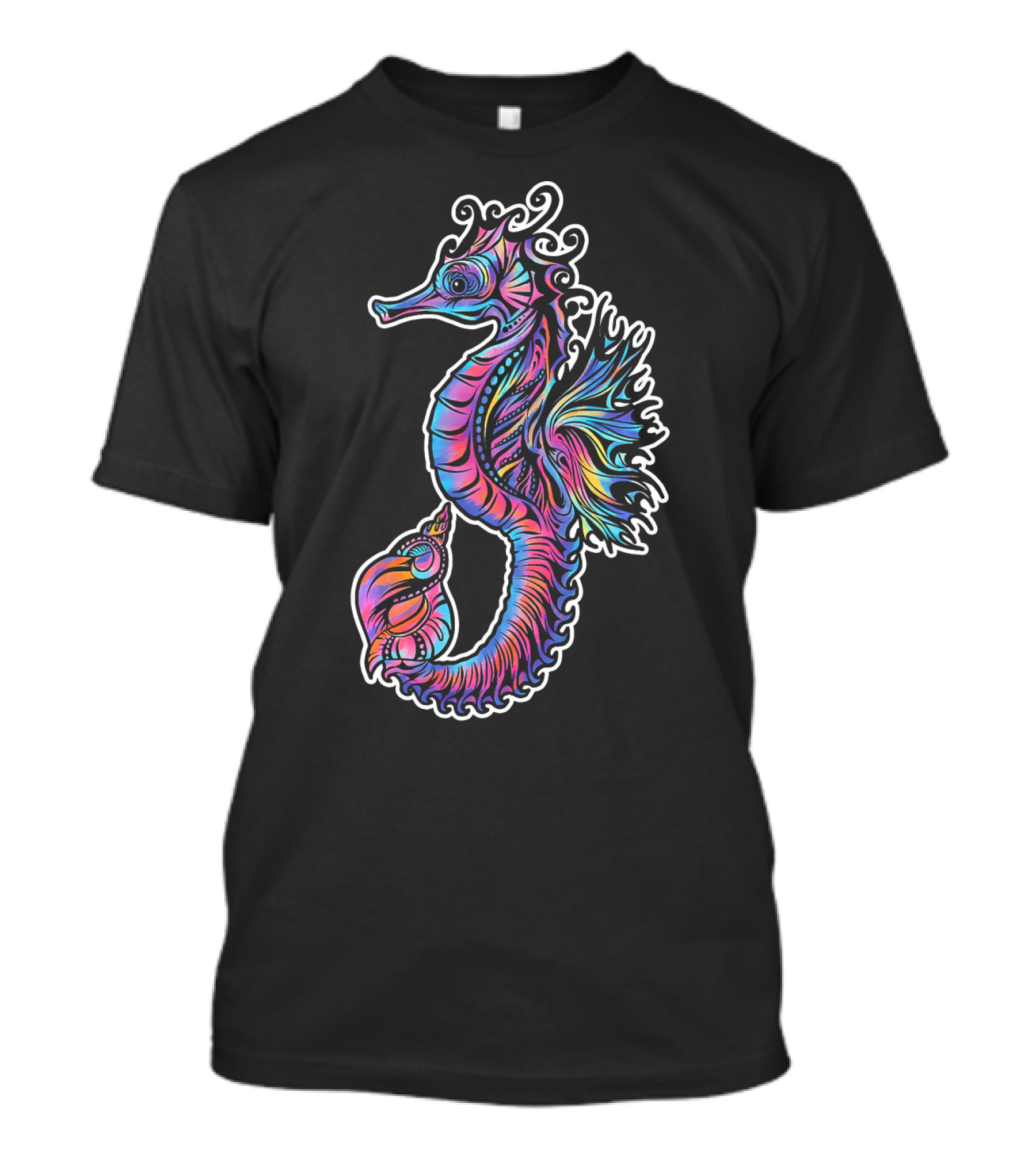 Seahorse Beach Ocean Animal Psychedelic T-Shirt