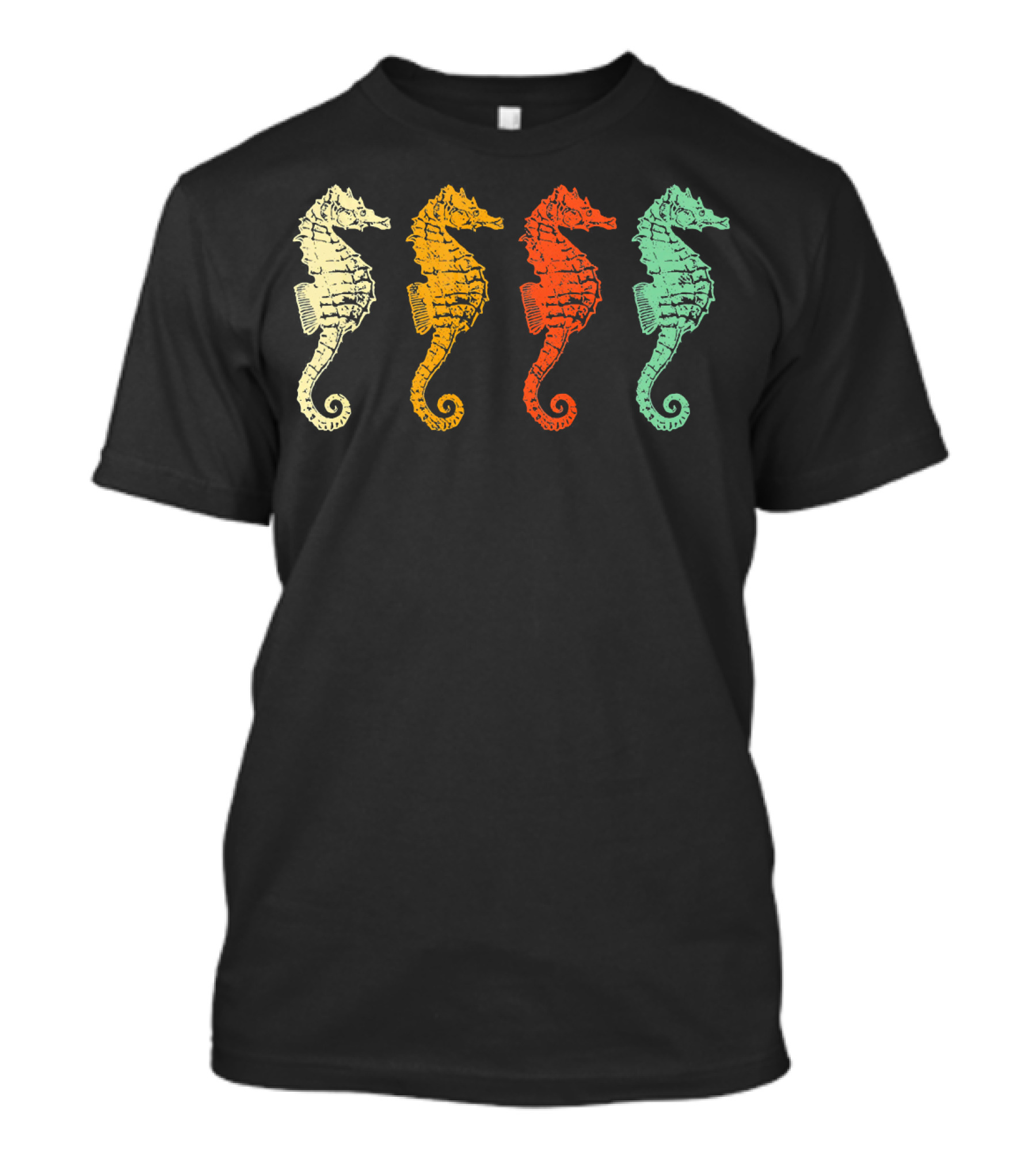 Retro Seahorse Lover Colorful Seahorses T-Shirt