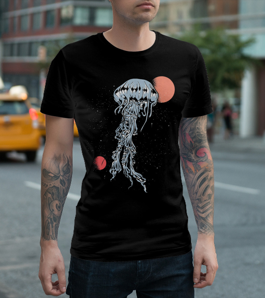 SPACE JELLYFISH Protect Ocean Environment Cosmic Exploration T-Shirt
