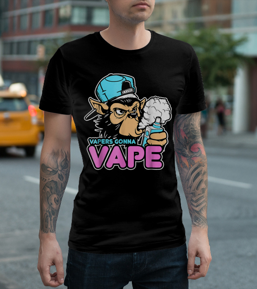 Vapers Gonna Vape Gorilla Vape Cap Clouds T-Shirt