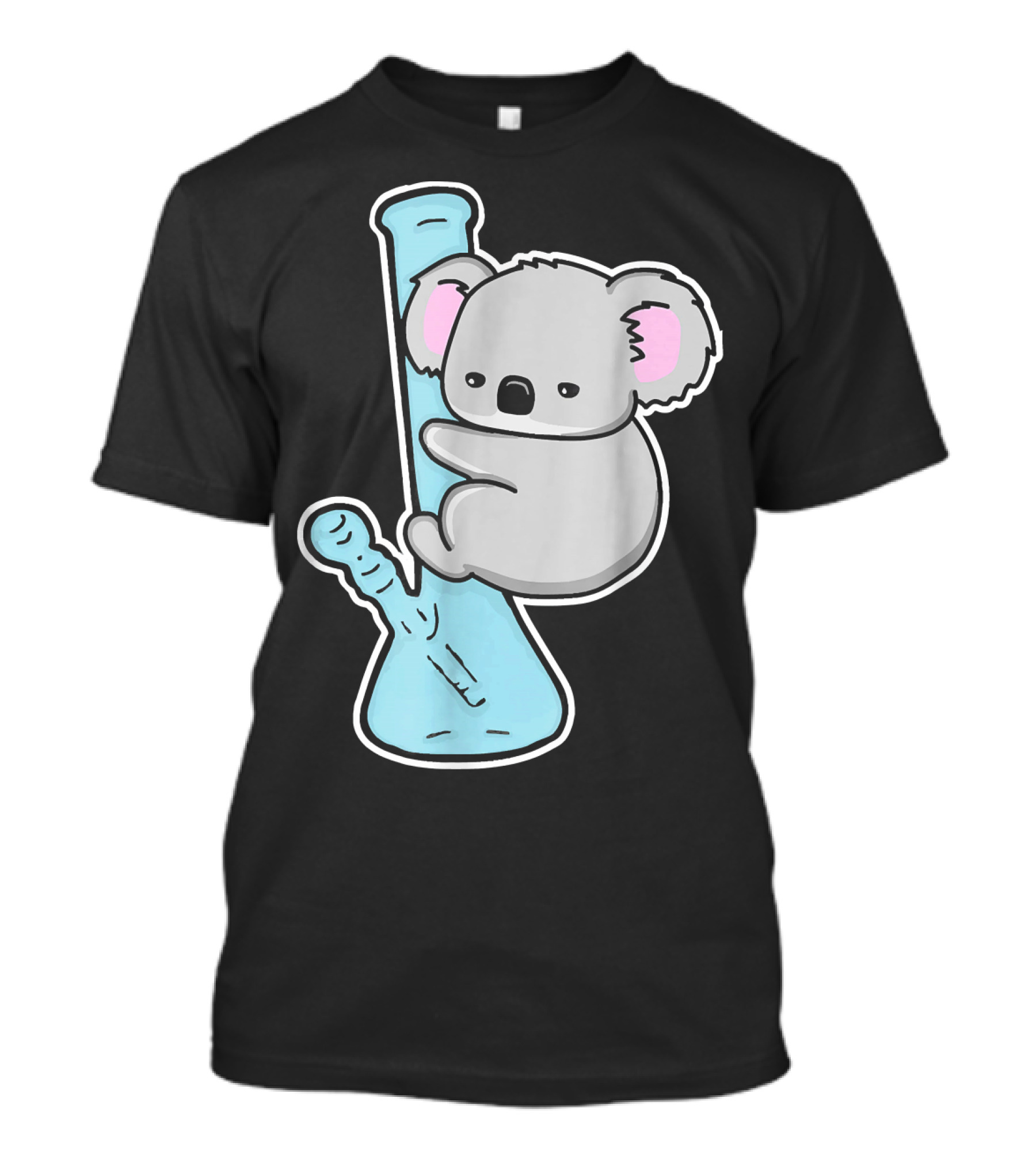 Stoned Koala Cartoon Koala Hugging Bong T-Shirt