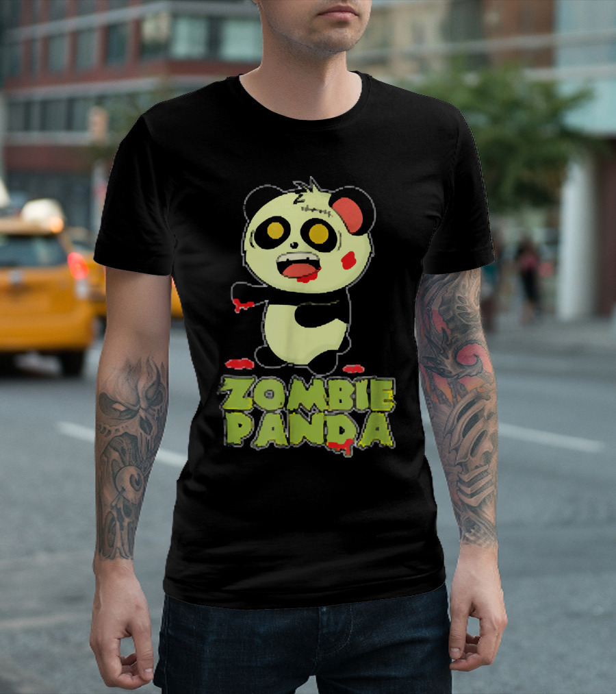 Zombie Panda Creepy Cute Undead Bear T-Shirt