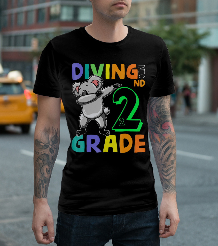 Diving Into 2nd Grade Koala Dabbing T-Shirt