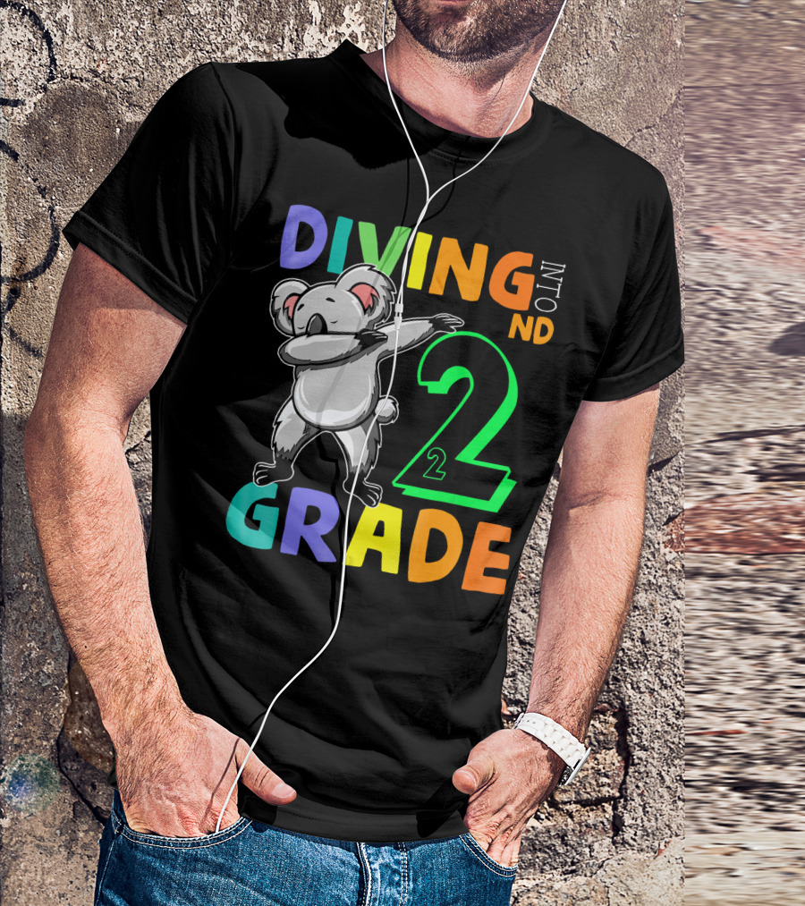Diving Into 2nd Grade Koala Dabbing T-Shirt