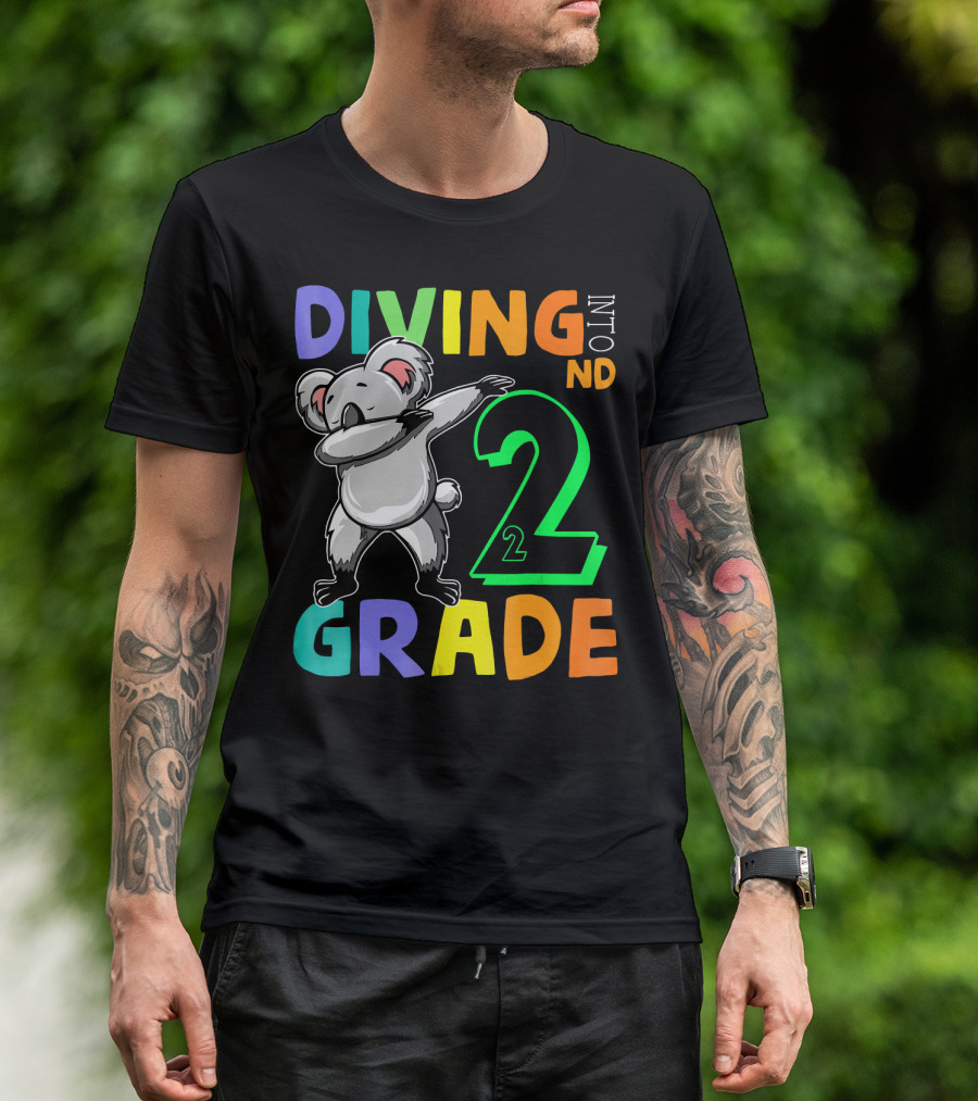 Diving Into 2nd Grade Koala Dabbing T-Shirt