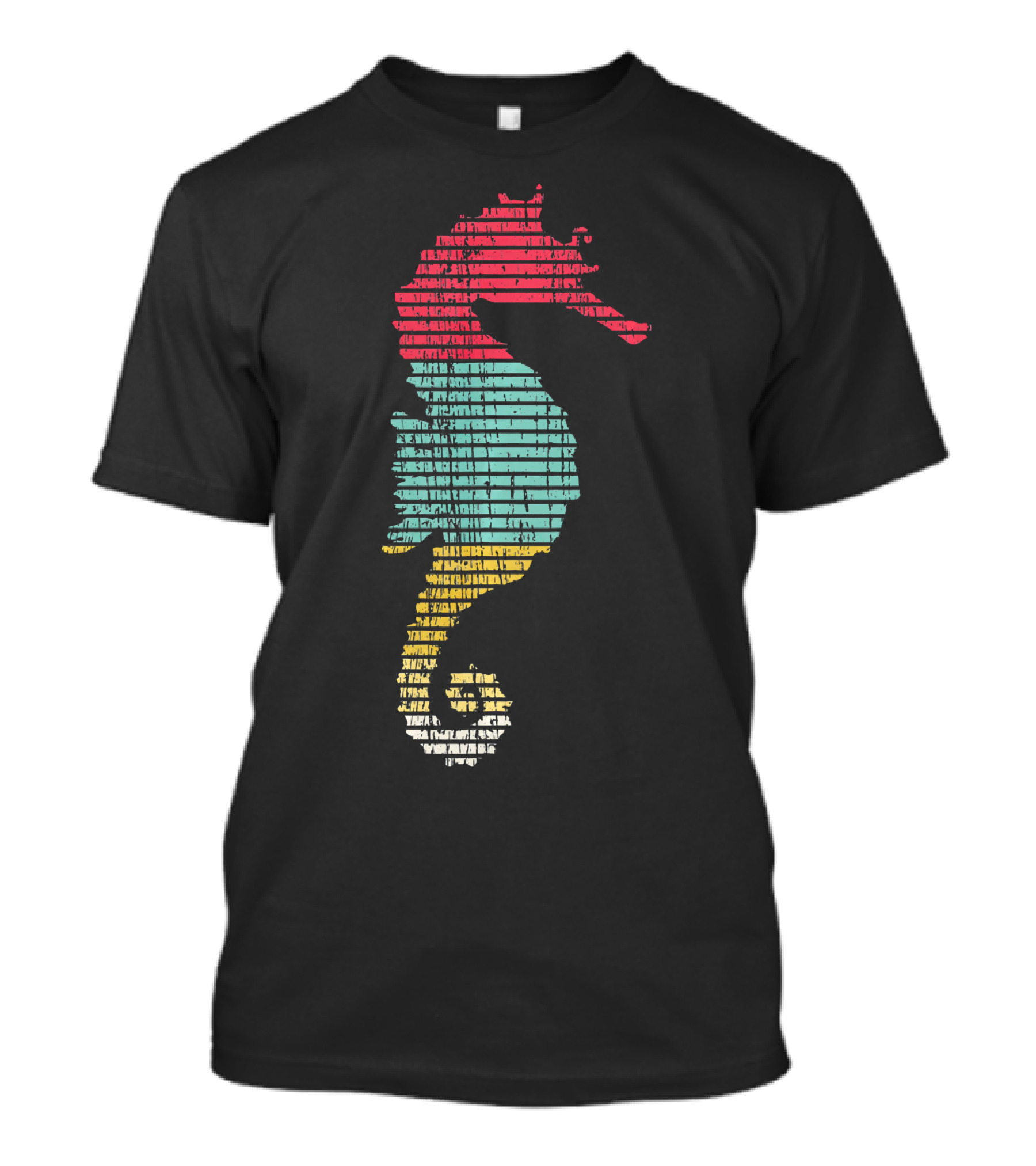 Seahorse Retro Vintage Marine Stripes T-Shirt