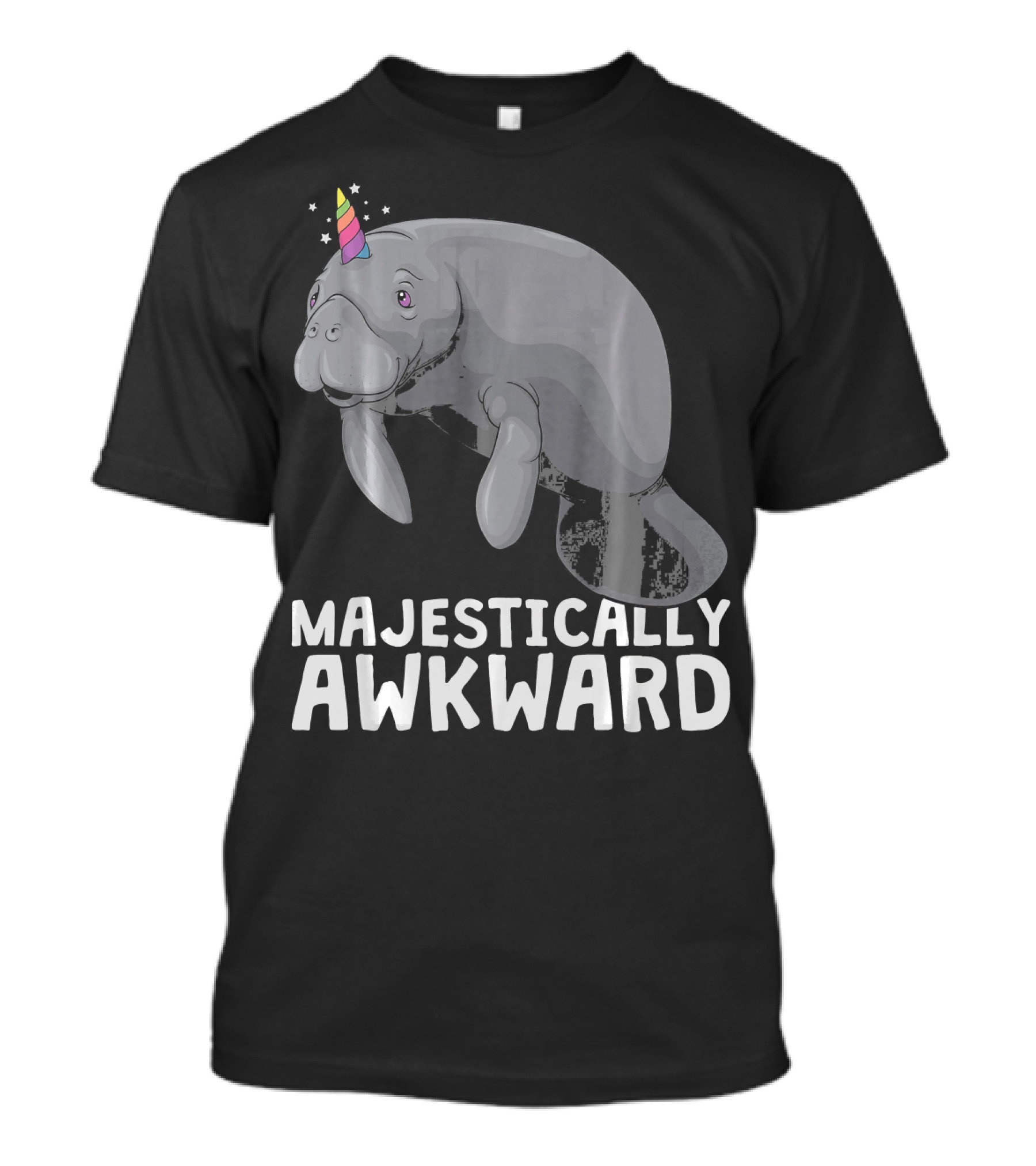 Majestically Awkward Unicorn Manatee Fun T-Shirt