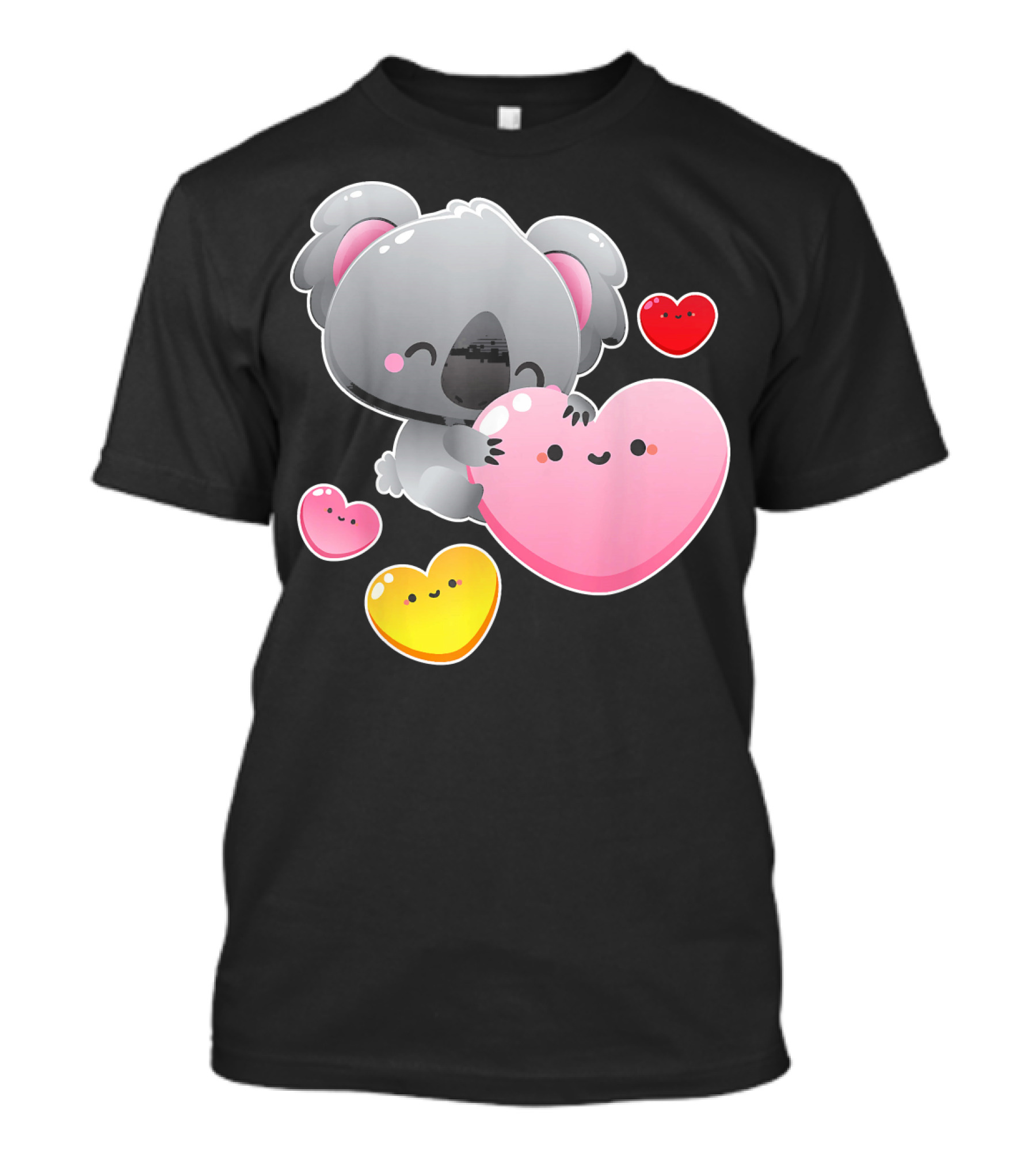 Valentines Day Koala Cute Hearts Kawaii T-Shirt