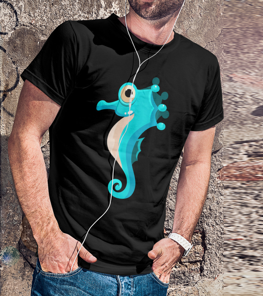 Seahorse Marine Animal Cartoon T-Shirt