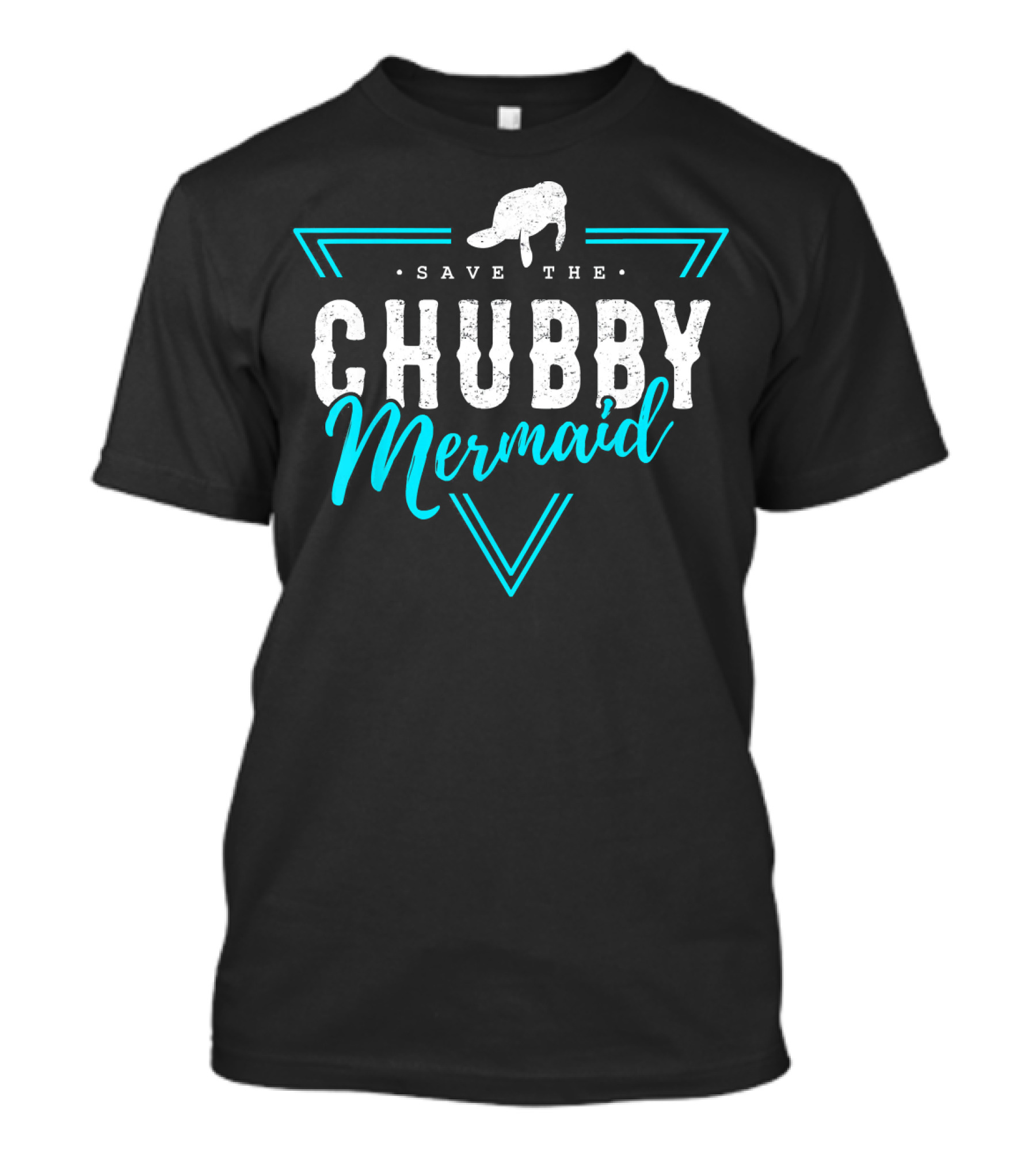 Save The Chubby Mermaid Vintage Manatee T-Shirt