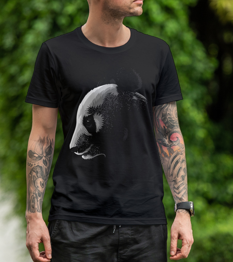 Shadow Face Panda Profile T-Shirt