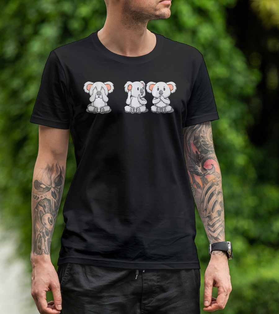 See No Evil Speak No Evil Hear No Evil Koala Trio T-Shirt