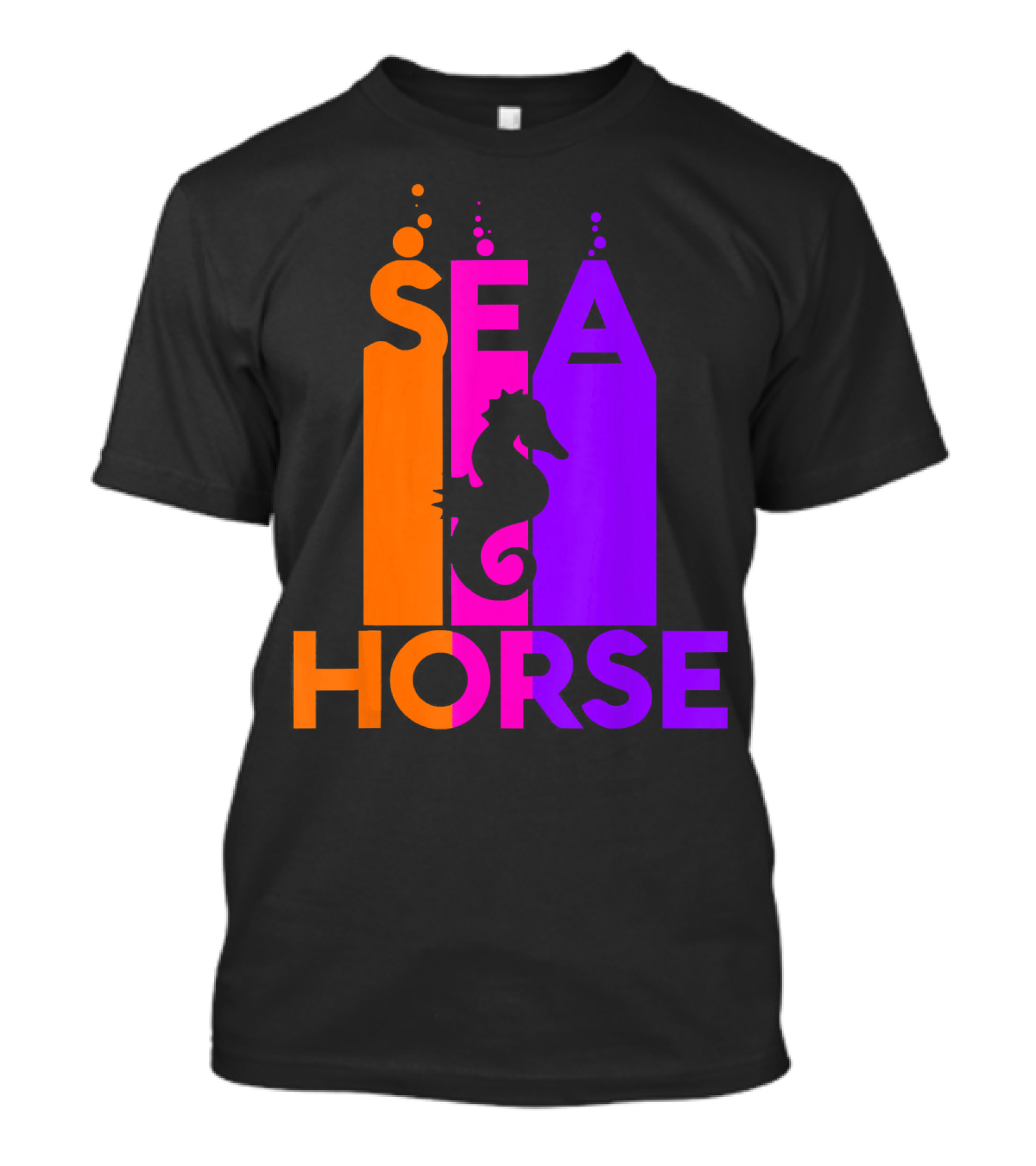 SEA HORSE Bubble Animal Lover T-Shirt