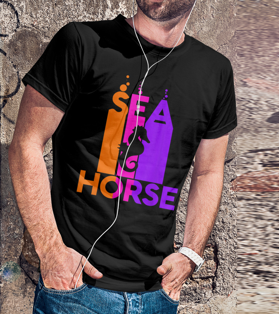 SEA HORSE Bubble Animal Lover T-Shirt