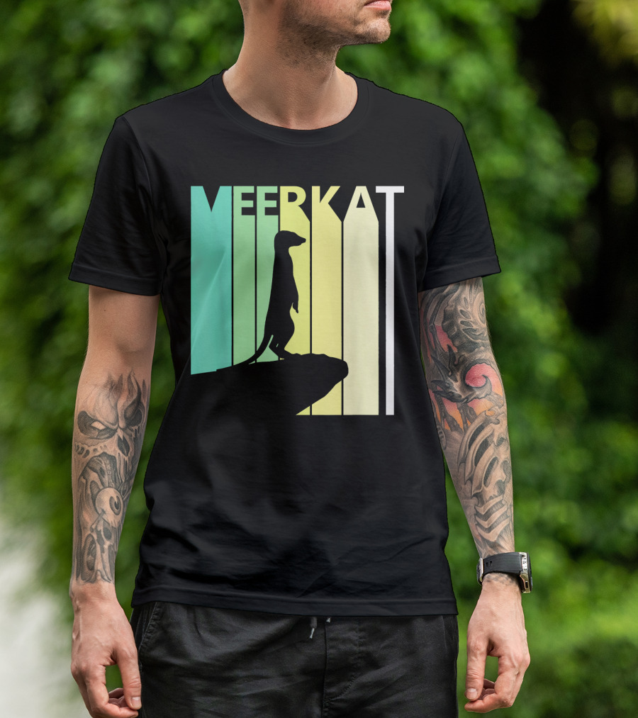 Meerkat Silhouette Wild Animal St Patricks T-Shirt