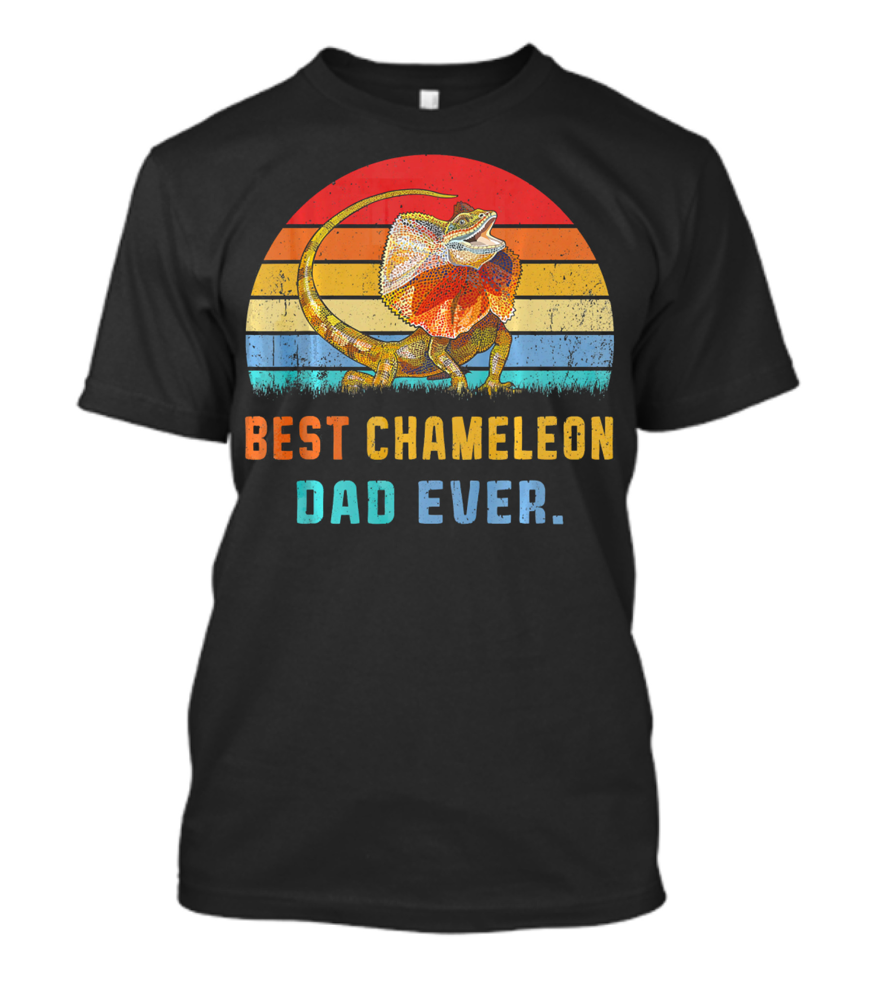 Best Chameleon Dad Ever Retro Animal Love T-Shirt